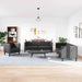 Woonkamer Bank 3 st Zwart Nep Leer