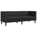 Woonkamer Bank 3 st Zwart Nep Leer