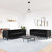 Woonkamer Bank 2 st Zwart Fluweel