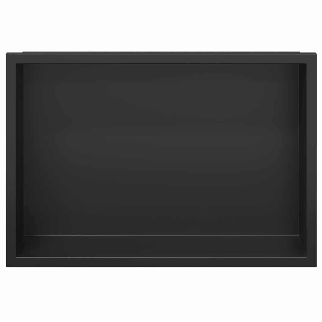 Douche Niche Zwart 30 x 20 x 9,5 cm Roestvrij staal