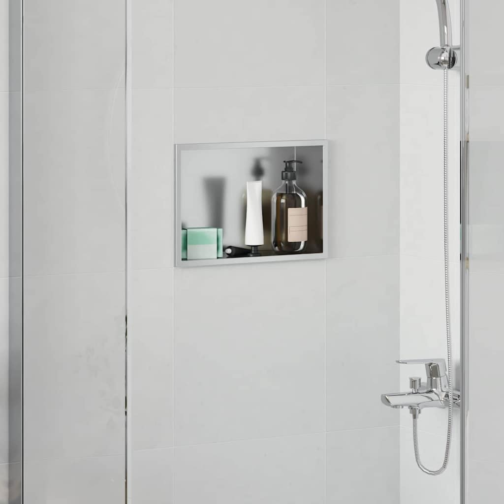 Douche Niche zilver 30 x 20 x 9,5 cm Roestvrij staal