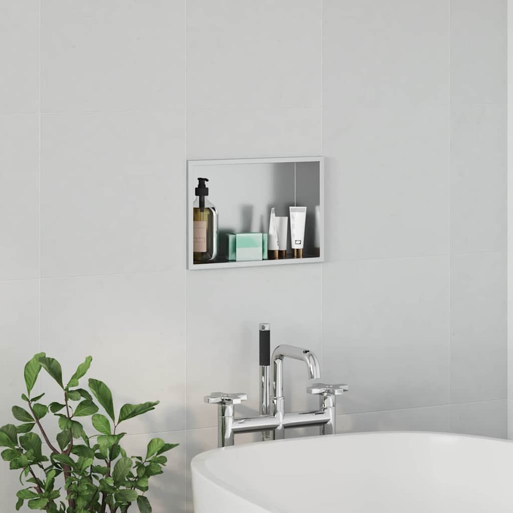 Douche Niche zilver 30 x 20 x 9,5 cm Roestvrij staal