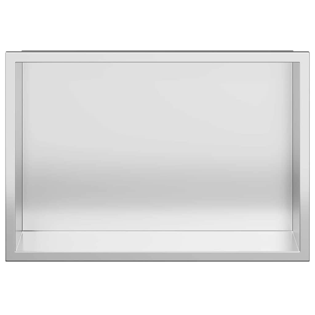 Douche Niche zilver 30 x 20 x 9,5 cm Roestvrij staal
