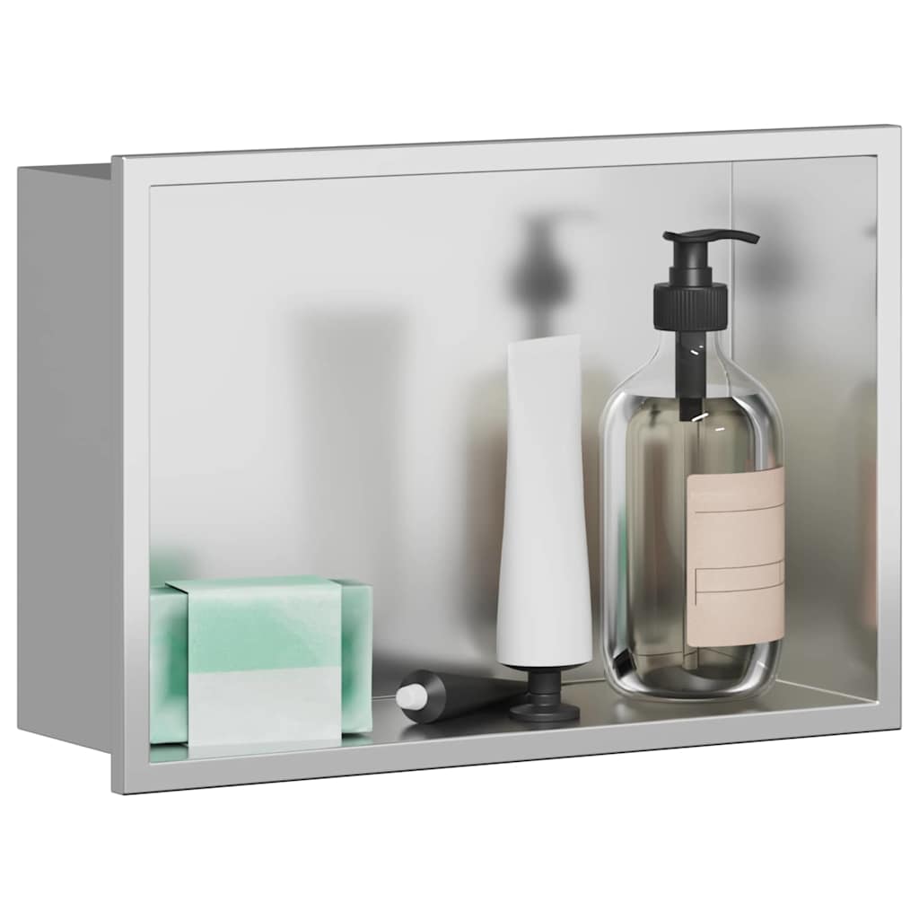 Douche Niche zilver 30 x 20 x 9,5 cm Roestvrij staal