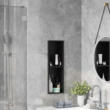Douche Niche Zwart 60 x 20 x 9,5 cm Roestvrij staal