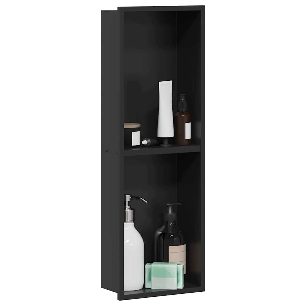 Douche Niche Zwart 60 x 20 x 9,5 cm Roestvrij staal