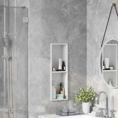 Douche Niche Wit 60 x 20 x 9,5 cm Roestvrij staal