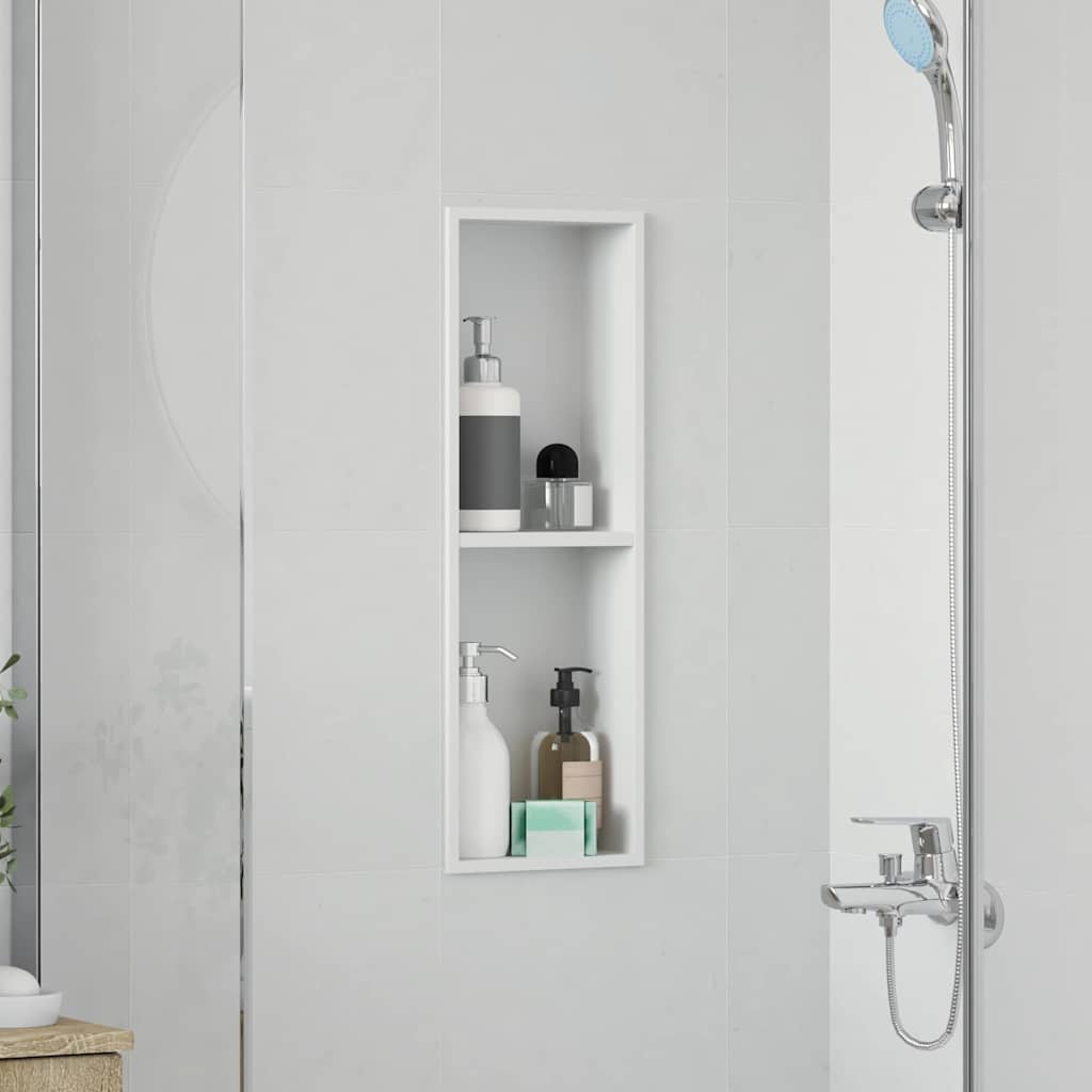 Douche Niche Wit 60 x 20 x 9,5 cm Roestvrij staal
