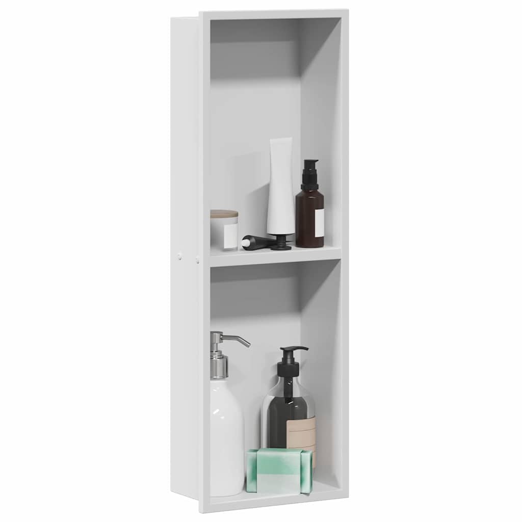 Douche Niche Wit 60 x 20 x 9,5 cm Roestvrij staal