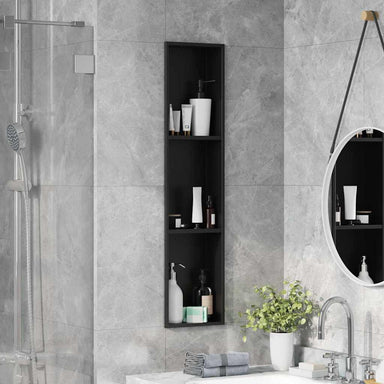 Douche Niche Zwart 90 x 20 x 9,5 cm Roestvrij staal