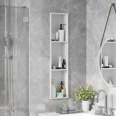 Douche Niche Wit 90 x 20 x 9,5 cm Roestvrij staal