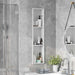 Douche Niche Wit 90 x 20 x 9,5 cm Roestvrij staal