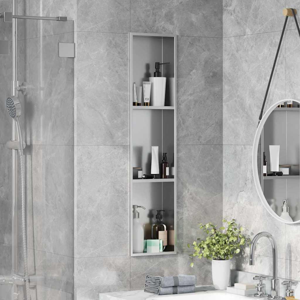 Douche Niche Zilver 90 x 20 x 9,5 cm Roestvrij staal