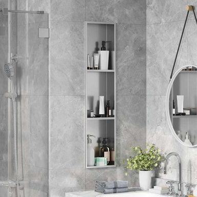 Douche Niche Zilver 90 x 20 x 9,5 cm Roestvrij staal