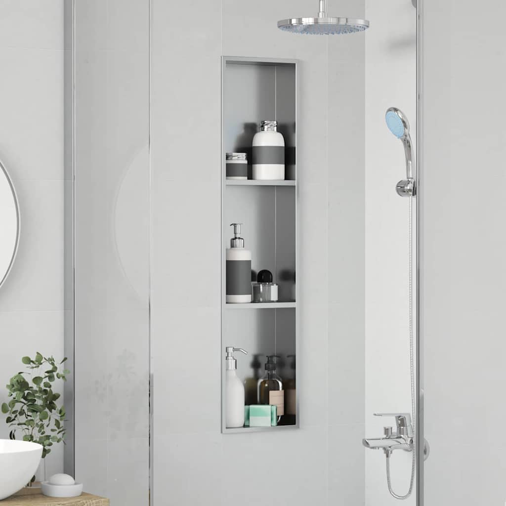 Douche Niche Zilver 90 x 20 x 9,5 cm Roestvrij staal