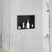 Douche Niche Zwart 45 x 30 x 9,5 cm Roestvrij staal