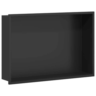 Douche Niche Zwart 45 x 30 x 9,5 cm Roestvrij staal