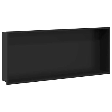 Douche Niche Zwart 75 x 30 x 9,5 cm Roestvrij staal