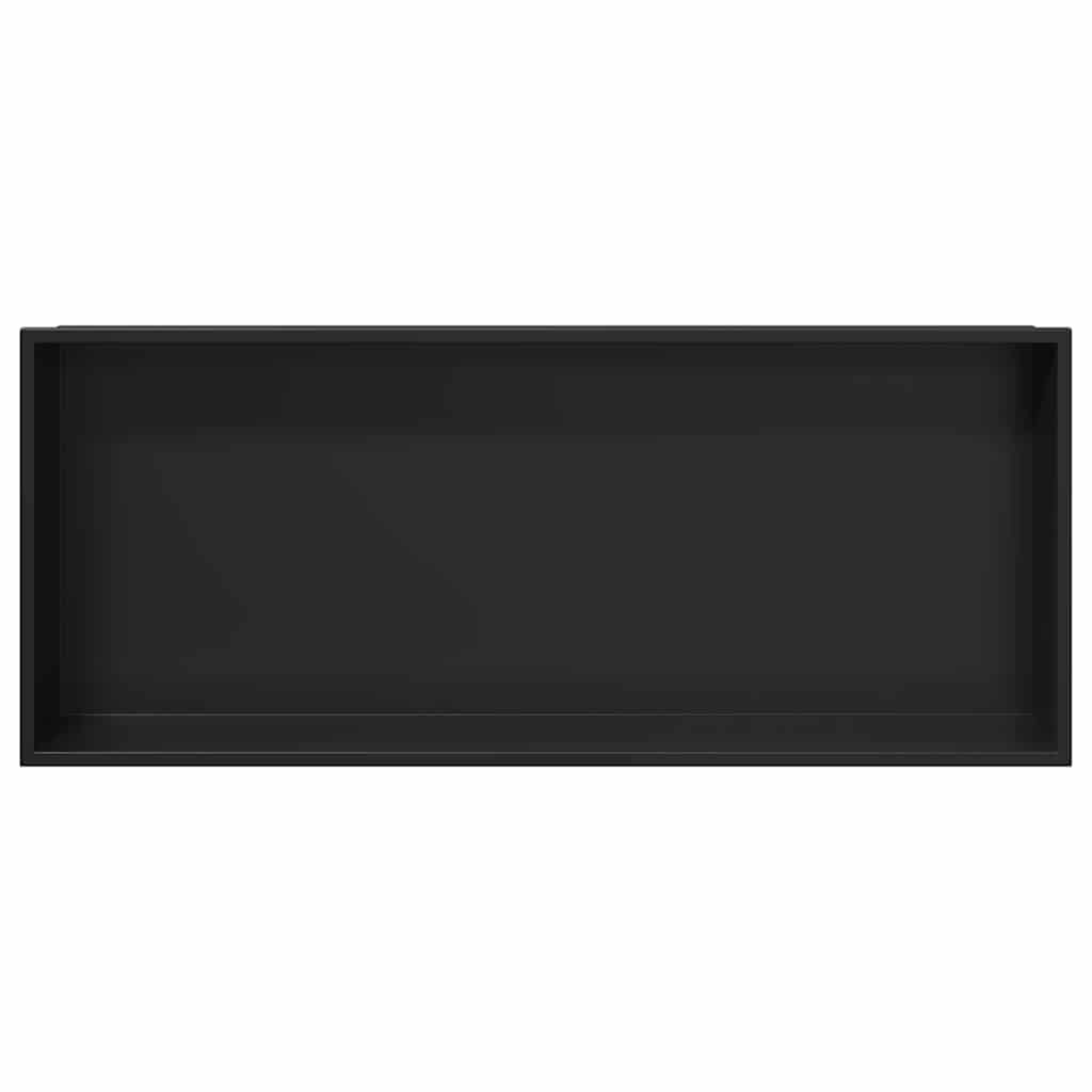 Douche Niche Zwart 75 x 30 x 9,5 cm Roestvrij staal