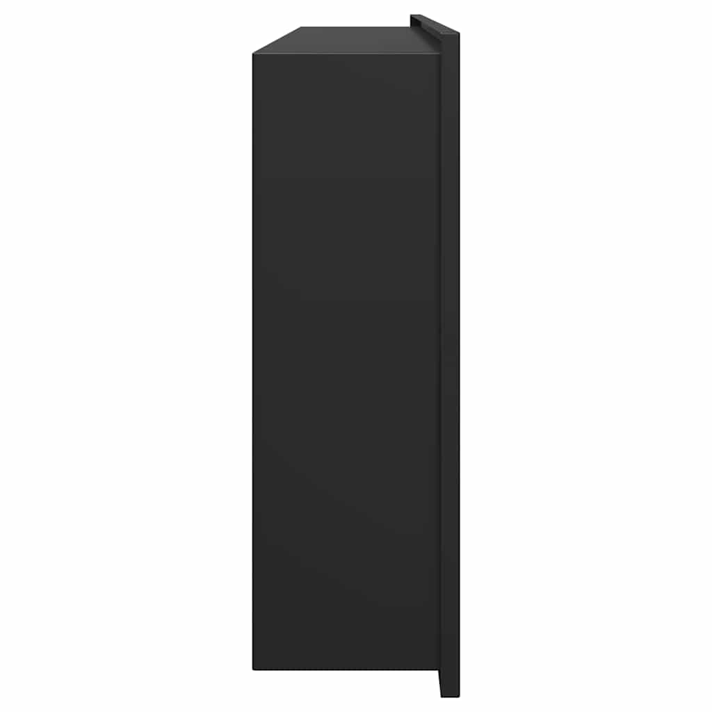 Douche Niche Zwart 75 x 30 x 9,5 cm Roestvrij staal