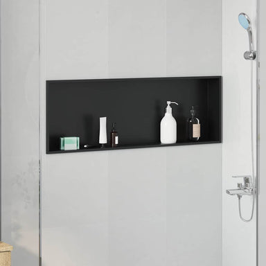 Douche Niche Zwart 90 x 30 x 9,5 cm Roestvrij staal