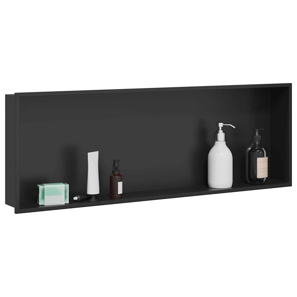 Douche Niche Zwart 90 x 30 x 9,5 cm Roestvrij staal