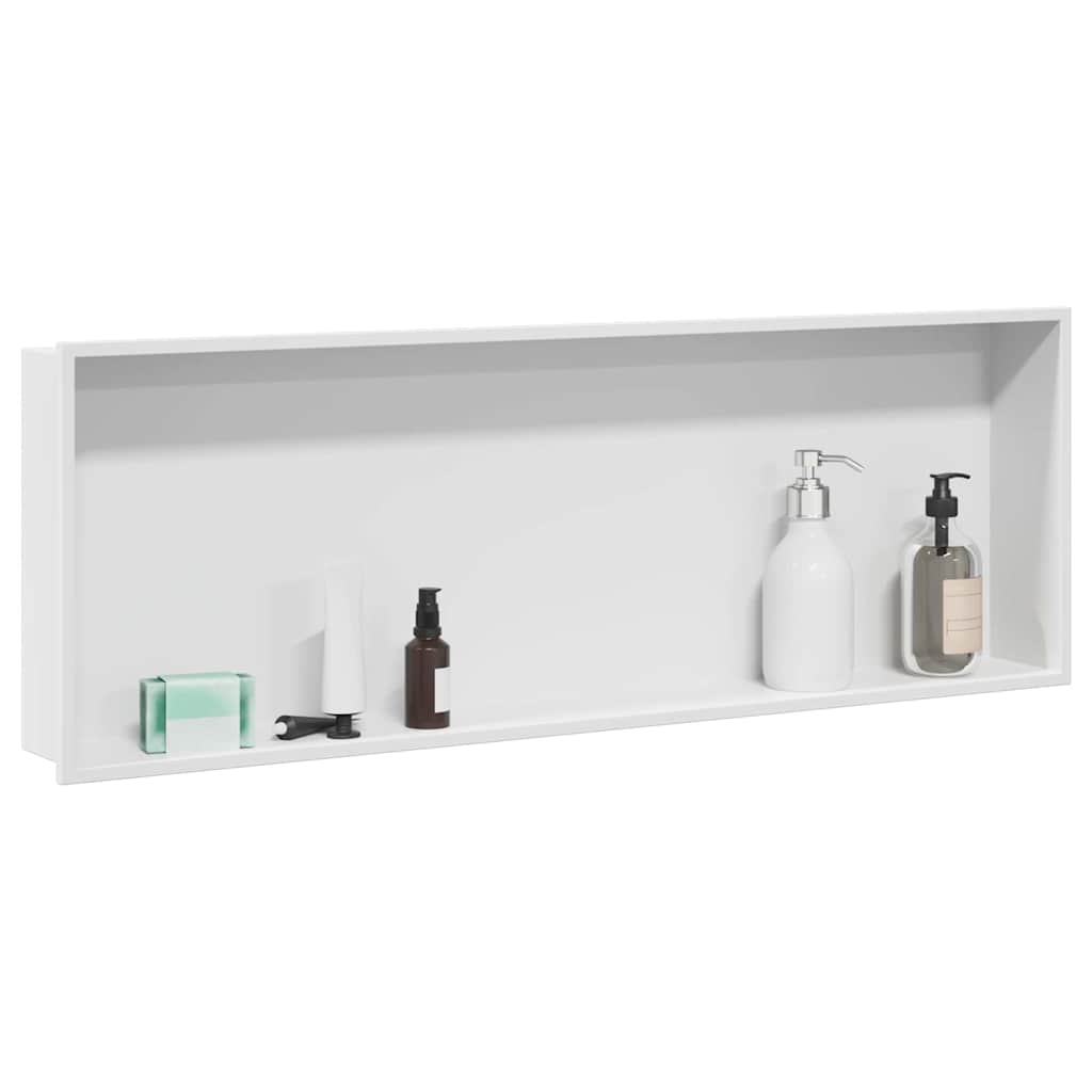 Douche Niche Wit 90 x 30 x 9,5 cm Roestvrij staal