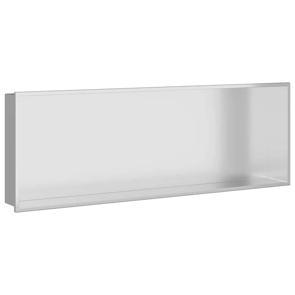 Douche Niche zilver 90 x 30 x 9,5 cm Roestvrij staal