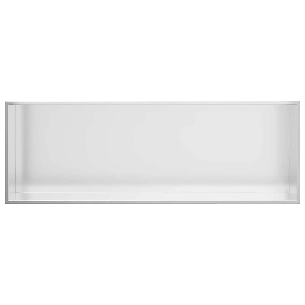 Douche Niche zilver 90 x 30 x 9,5 cm Roestvrij staal