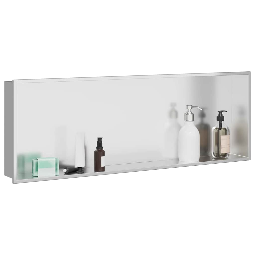 Douche Niche zilver 90 x 30 x 9,5 cm Roestvrij staal