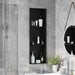 Inbouwnis douche Zwart 92 x 32 x 10 cm Roestvrij staal