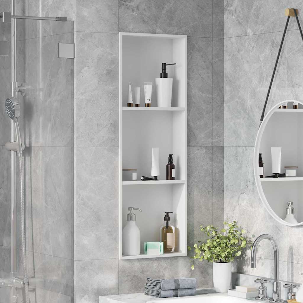 Douche Niche Wit 90 x 30 x 9,5 cm Roestvrij staal