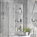 Douche Niche Wit 90 x 30 x 9,5 cm Roestvrij staal