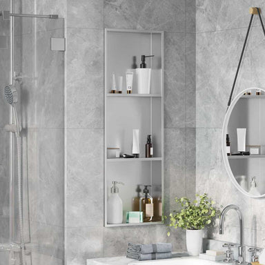 Douche Niche Zilver 90 x 30 x 9,5 cm Roestvrij staal