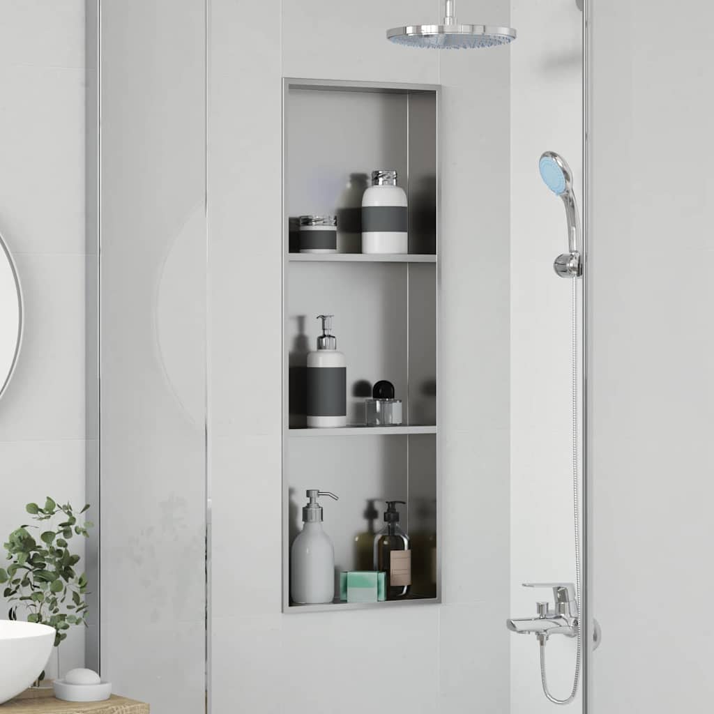 Douche Niche Zilver 90 x 30 x 9,5 cm Roestvrij staal