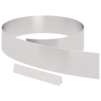 Tuinrand 4 st 450 x 0.05 x 15 cm Roestvrij staal Zilver