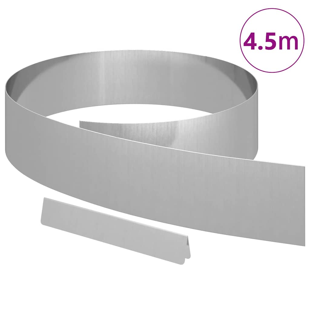 Tuinrand 450 x 0.05 x 15 cm Gegalvaniseerd staal Zilver