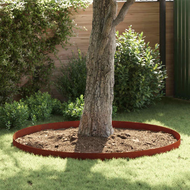 Tuinrand 4 st 450 x 0.05 x 15 cm weervast staal Roestig
