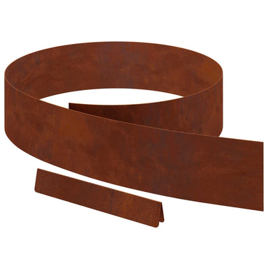 Tuinrand 4 st 450 x 0.05 x 15 cm weervast staal Roestig