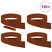 Tuinrand 4 st 450 x 0.05 x 15 cm weervast staal Roestig