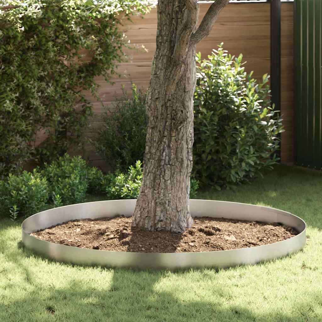 Tuinrand 450 x 0,05 x 20 cm Roestvrij staal Zilver
