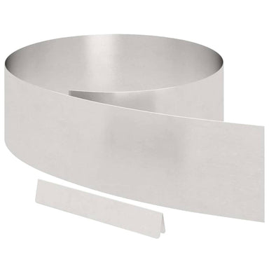 Tuinrand 4 st 450 x 0,05 x 20 cm Roestvrij staal Zilver
