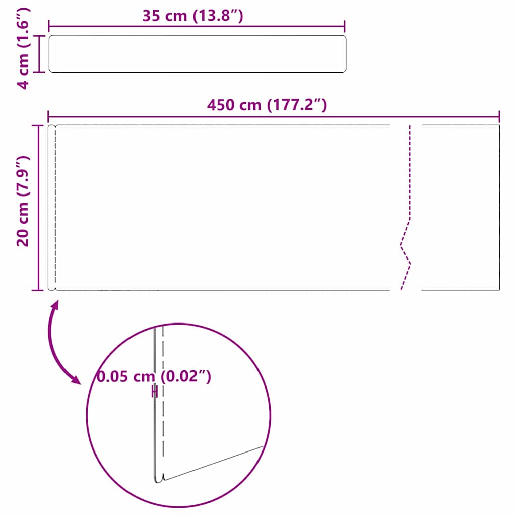 Tuinrand 4 st 450 x 20 cm Gegalvaniseerd staal Zilver