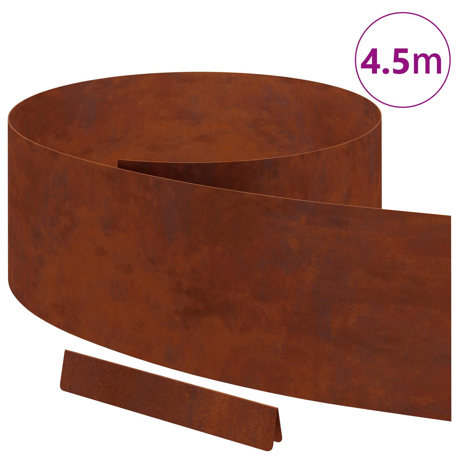 Tuinrand 450 x 0,05 x 25 cm weervast staal Roestig