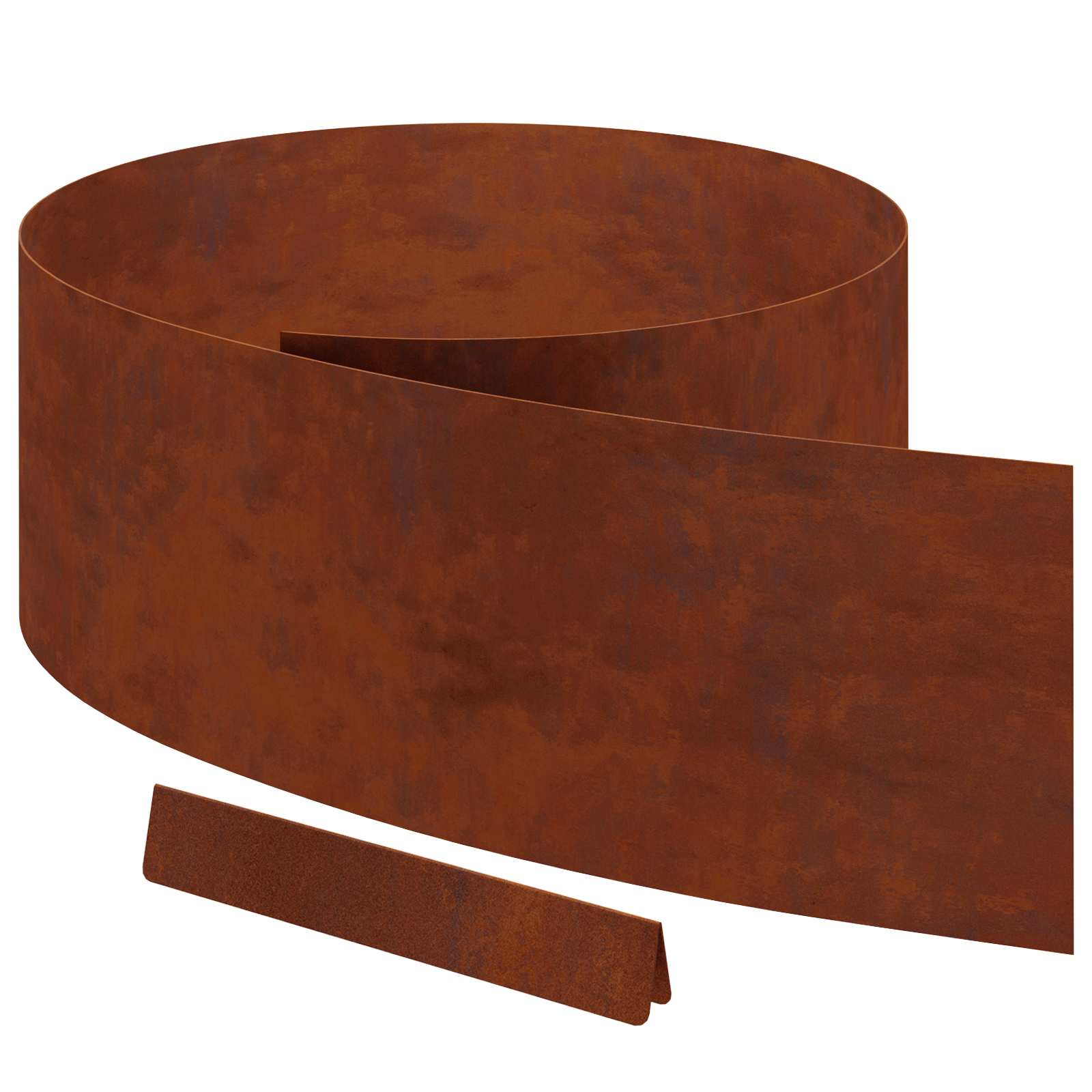 Tuinrand 4 st 450 x 0,05 x 25 cm weervast staal Roestig