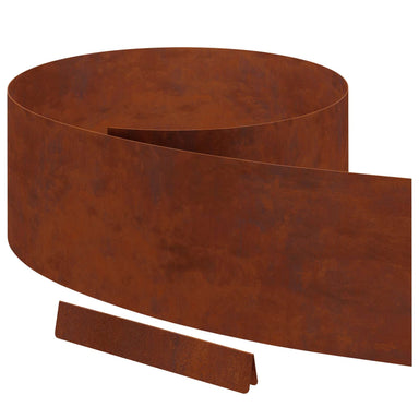 Tuinrand 4 st 450 x 0,05 x 25 cm weervast staal Roestig