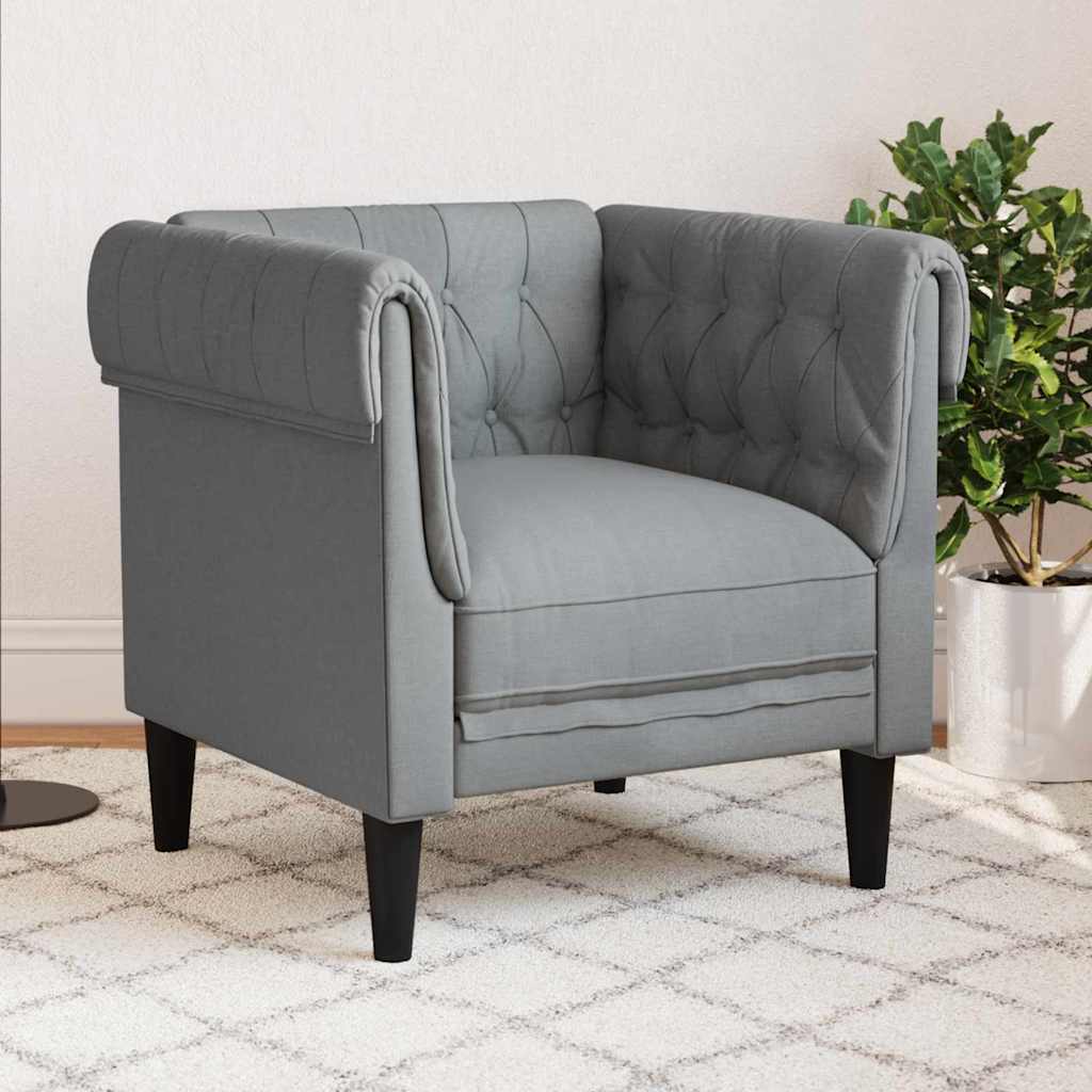 Bank Lichtgrijs 78,5 x 74,5 x 74,5 cm Polyester