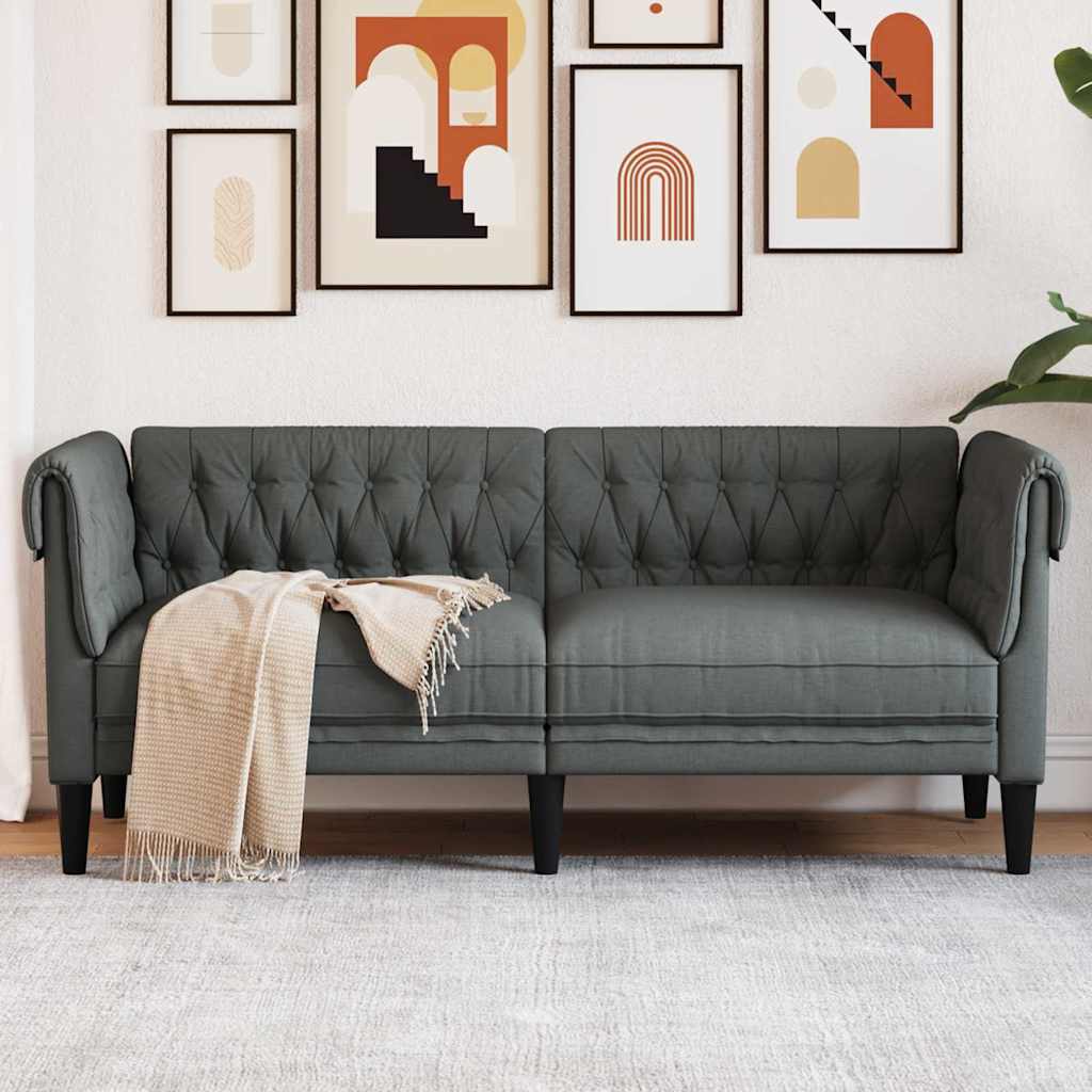 Bank Donkergrijs 182,5 x 74,5 x 74,5 cm Polyester