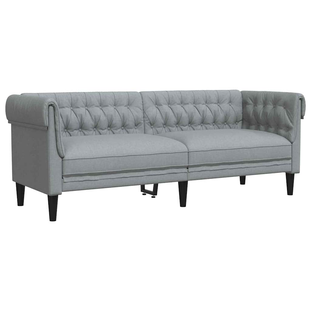 Bank Lichtgrijs 201,5 x 74,5 x 74,5 cm Polyester