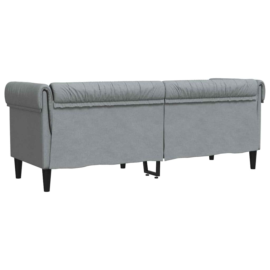 Bank Lichtgrijs 201,5 x 74,5 x 74,5 cm Polyester